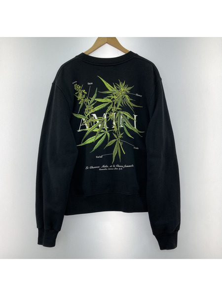 AMIRI Medical Hemp Print Jersey マリファナプリントスウェット M 黒