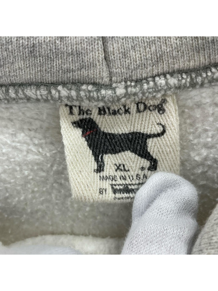 OLD・VINTAGE パーカー 90s The Black Dog Print Hoodie XL