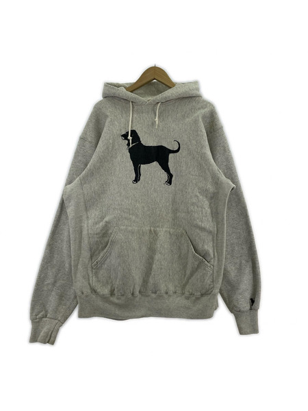 OLD・VINTAGE パーカー 90s The Black Dog Print Hoodie XL
