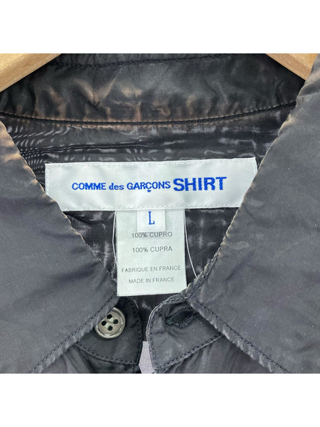 COMME des GARCONS 長袖シャツ キュプラシャツ 黒 L