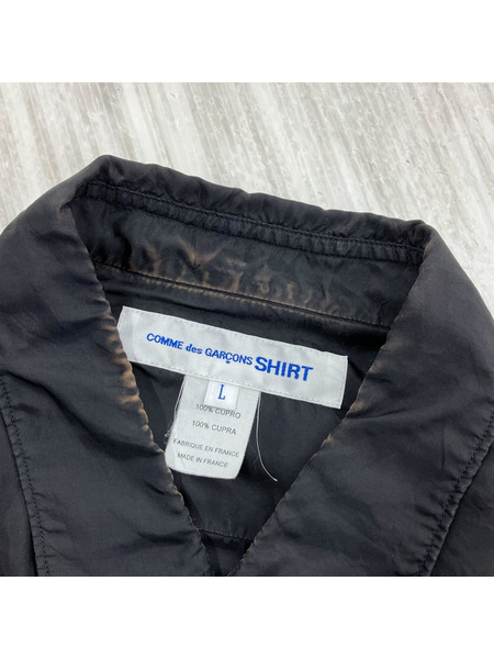 COMME des GARCONS 長袖シャツ キュプラシャツ 黒 L