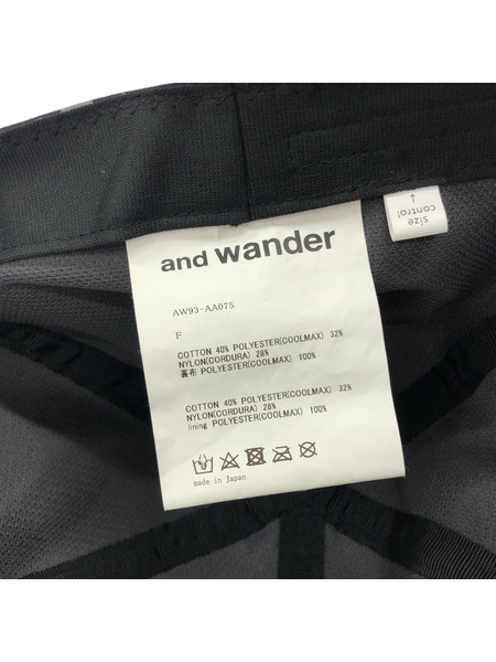 and wander splatter print CORDURA dry chino cap キャップ ネイビー