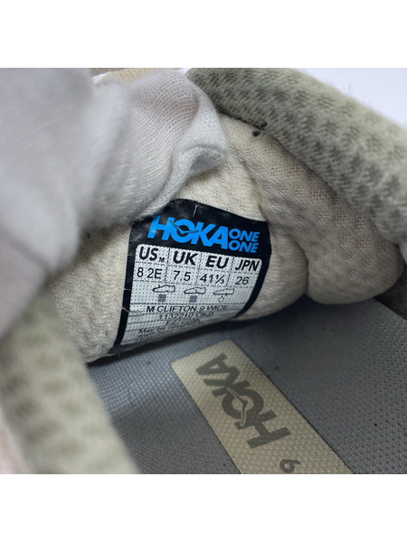 HOKA ONE ONE CLIFTON 9 WIDE 1132210 白 (26)