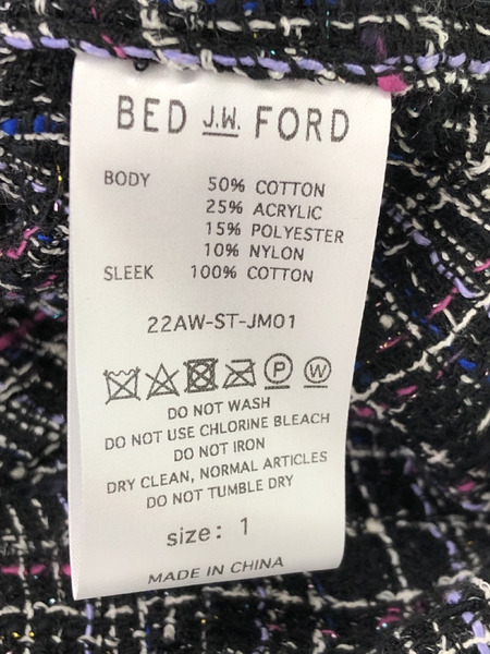 BED J.W. FORD 22AW ラメ加工 ジャケット 1 ブラック[値下]