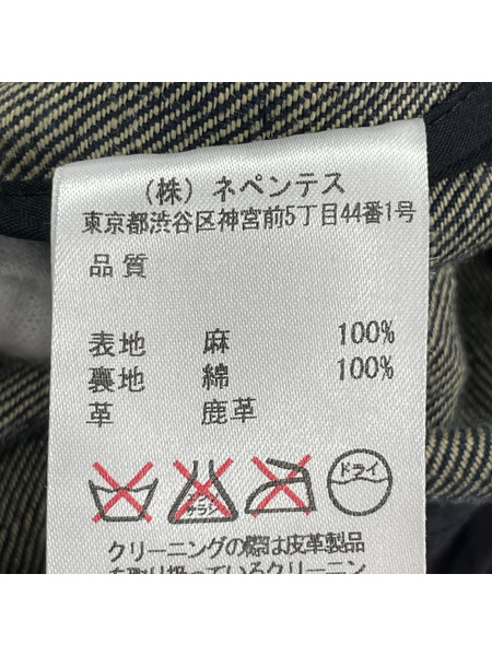 Needles デニムジャケット レザー切替