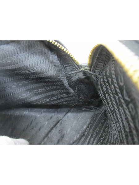 サフィアーノ レザーショルダーバッグ　黒