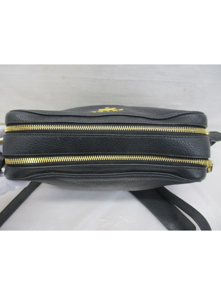 サフィアーノ レザーショルダーバッグ　黒