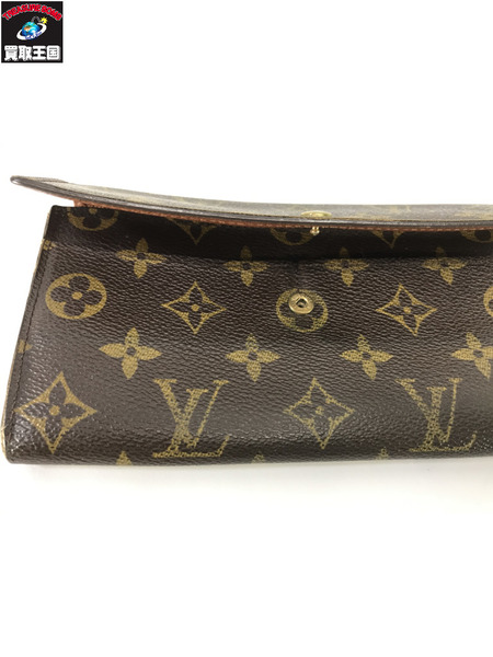 LV 長財布 ポルトモネ クレディ モノグラム 茶