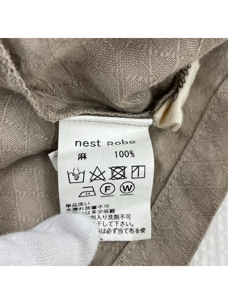 nest Robe 長袖Tシャツ・カットソー リネン ベージュ