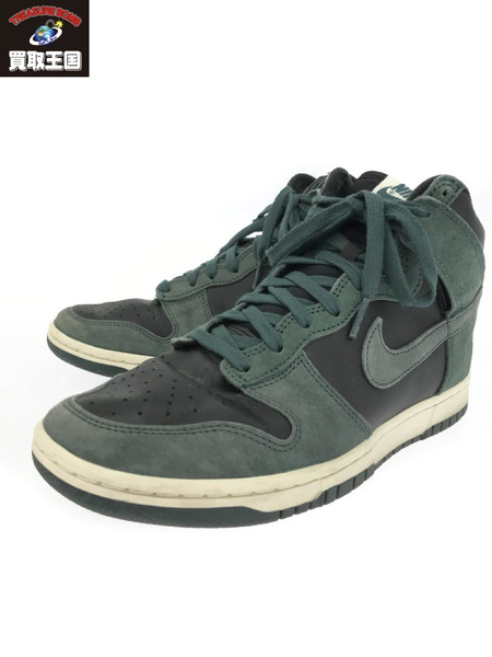 NIKE DUNK HI RETRO PRM ハイカットスニーカー 緑黒 26.5cm｜商品番号