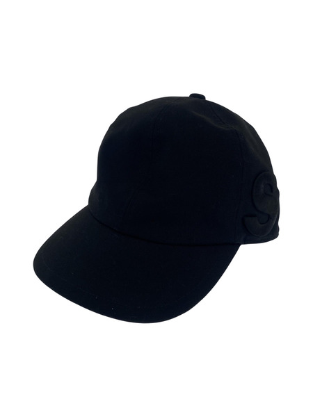 Sacai 22SS S Cap ウールポリ サイドSロゴキャップ 黒 22-0341S