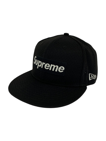 NEW ERA×Supreme 18SS mesh box logo cap/ブラック