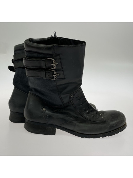 DIESEL ブーツ 00s DIESEL スタッズ エンジニアブーツ ブラック 45