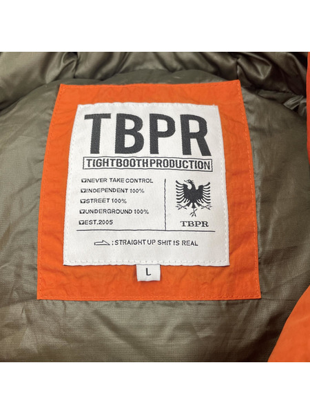 TIGHTBOOTH×KILLER BONG UTILITY DOWN VEST Orange L オレンジ