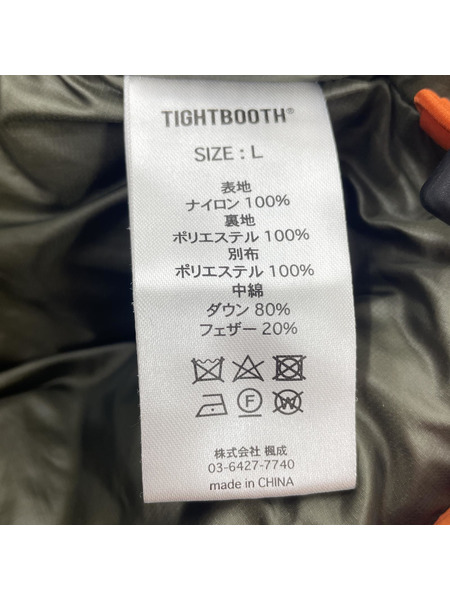 TIGHTBOOTH×KILLER BONG UTILITY DOWN VEST Orange L オレンジ