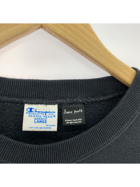 Champion スウェット・トレーナー Champion×SONIC YOUTH  L 黒[値下]