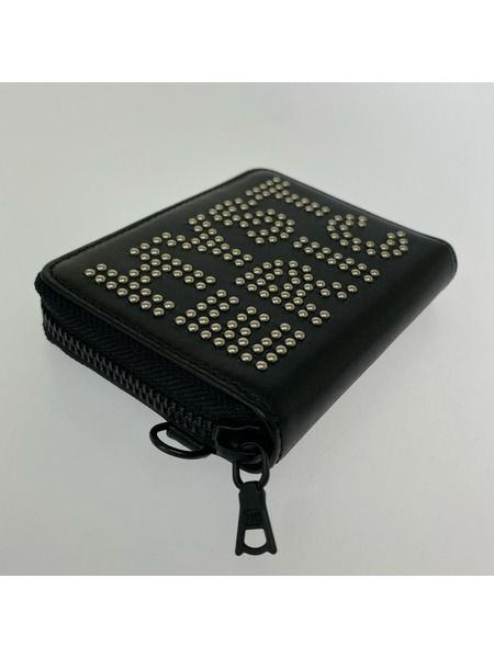 HYSTERIC GLAMOUR 小銭入レ・コインケース ロゴスタッズ ラウンドジップミニウォレット