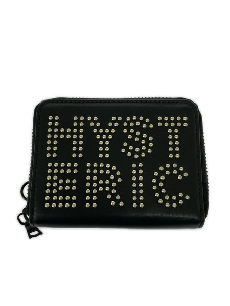 HYSTERIC GLAMOUR 小銭入レ・コインケース ロゴスタッズ ラウンドジップミニウォレット
