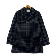 ジャケット ENCOMING チェックコート M ブルー