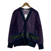 TOGA(VIRILIS）/Sheer jersey print cardigan/44