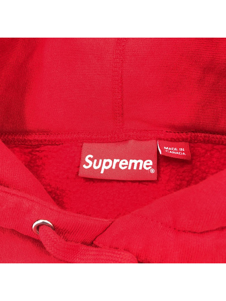 17SS/Supreme/Sleeve Patch Hooded Sweatshirt/XL/RED