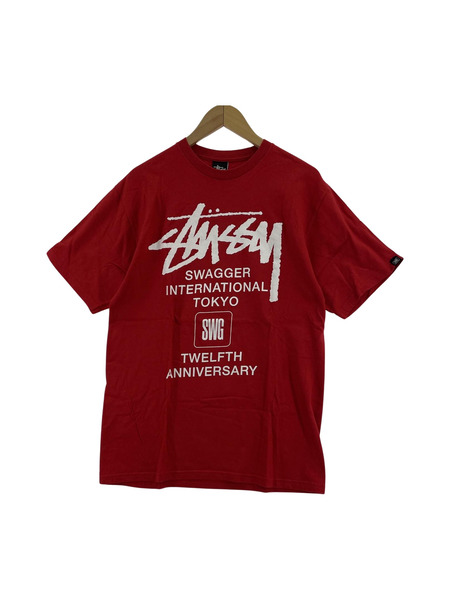 STUSSY×SWAGGER TWELFTH/12周年 Tシャツ(M) レッド