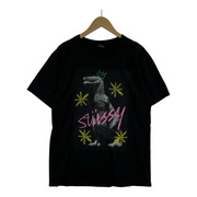 STUSSY 00S 黒タグ 恐竜フォトTEE 黒 (M)