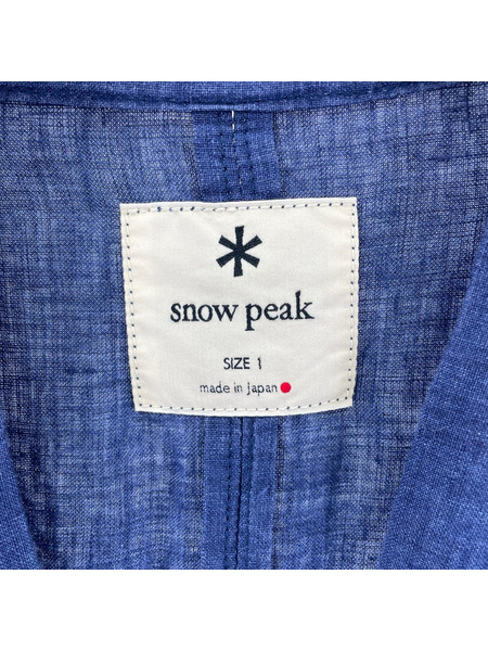 Snow Peak ジャケット 19SS/リネンコート/ガウン/NVY/1