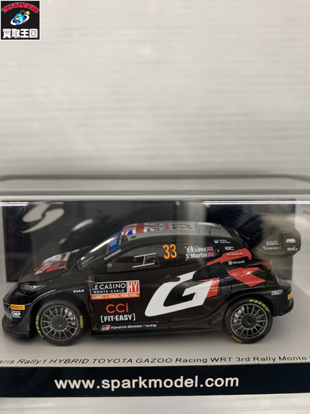 spark 1/43 TOYOTA GR Yaris Rally1 3rd Monte Carlo 2024