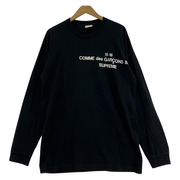 Supreme 長袖Tシャツ・カットソー ×COMME des GARCONS 15AW L/S Tee 黒 (L)