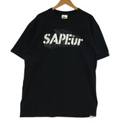 SAPeur 半袖Tシャツ・カットソー ×THE NETWORK BUSINESS コラボTee 黒