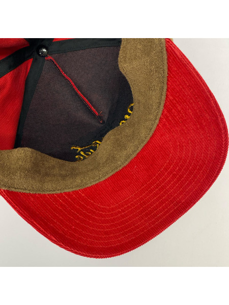 WEST RIDE キャップ コーデュロイキャップ 赤