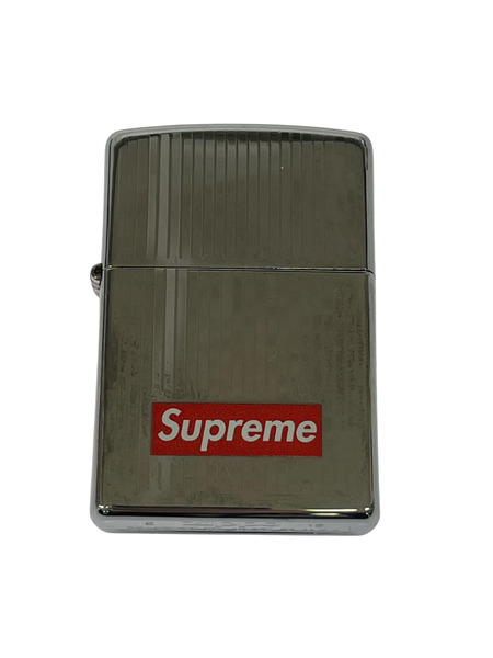 Supreme Zippo 15FW Engraved Stripe Zippo SLV