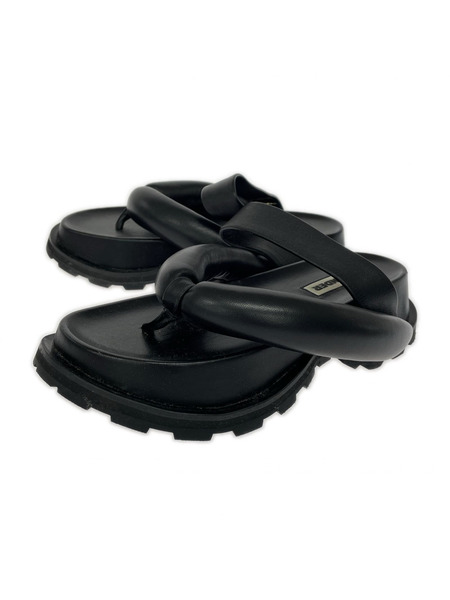 JIL SANDER シューズ プラットフォームサンダル 37 ブラック