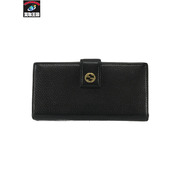 GUCCI 長財布 インターロッキングG レザー 黒