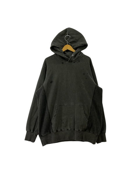 UNDERCOVER パーカー ダメージ加工 フーディ(3) UP2D4801 チャコール