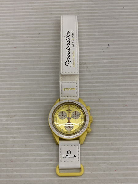 メンズQZ OMEGA×Swatch/ミッショントゥザサン/電池交換済