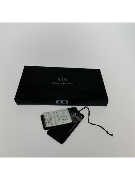 ARMANI EXCHANGE ランドジップ長財布 黒