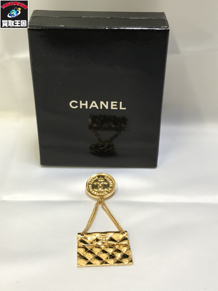  CHANEL シャネル マトラッセバック型 コイン ブローチ 