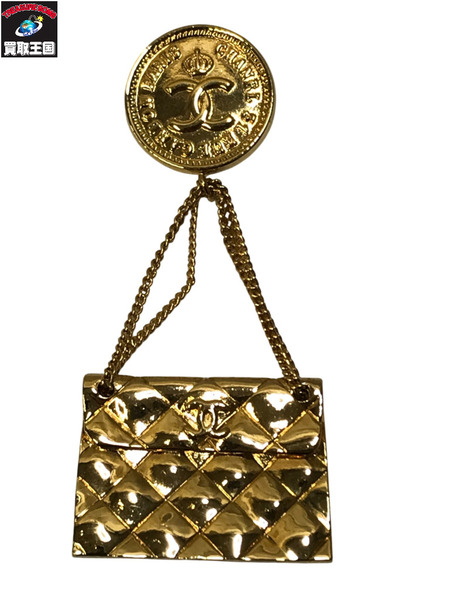  CHANEL シャネル マトラッセバック型 コイン ブローチ 