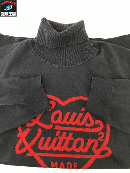 LOUIS VUITTON ×Nigo インタルシアハート ニット (L)