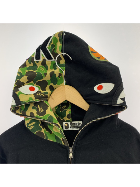 A BATHING APE  shark full zip hoodie BAPE camo L[値下]