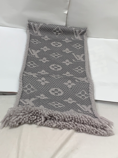 LV エシャルプ ロゴマニア ウール×シルク マフラー 本体のみ ダメージあり ルイ ヴィトン LOUIS VUITTON 
