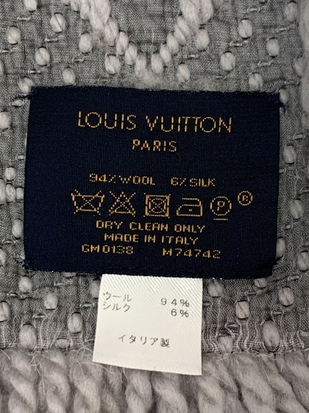 LV エシャルプ ロゴマニア ウール×シルク マフラー 本体のみ ダメージあり ルイ ヴィトン LOUIS VUITTON 