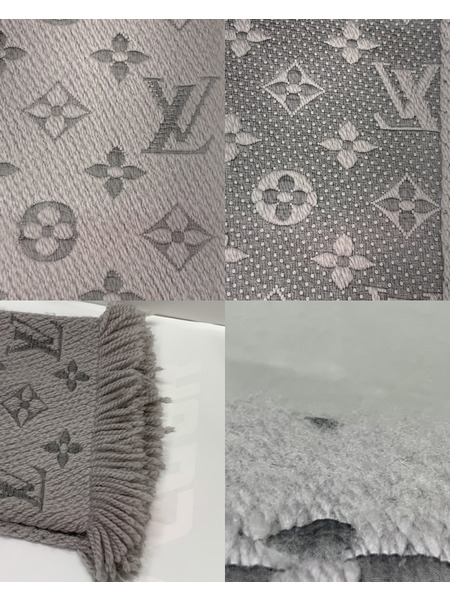 LV エシャルプ ロゴマニア ウール×シルク マフラー 本体のみ ダメージあり ルイ ヴィトン LOUIS VUITTON 