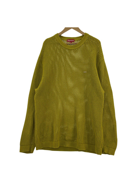 Supreme Open knit Small Box Sweater(XL)マスタード