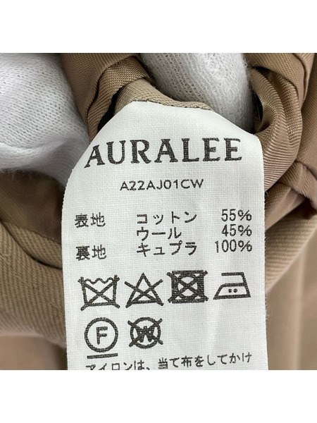 AURALEE SUPER FINE WOOL COTTON TWILL OVER JACKET
