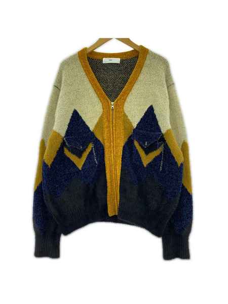TOGA(VIRILIS) カーディガン 22AW/Jaquard Knit Cardigan/サイズ48