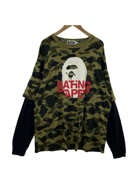 A BATHING APE 1st カモ コラージュ L/S レイヤード XL