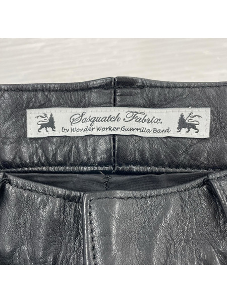 SASQUATCHfabrix. パンツ レザー/M/カウレザー/16AW-PA9-008